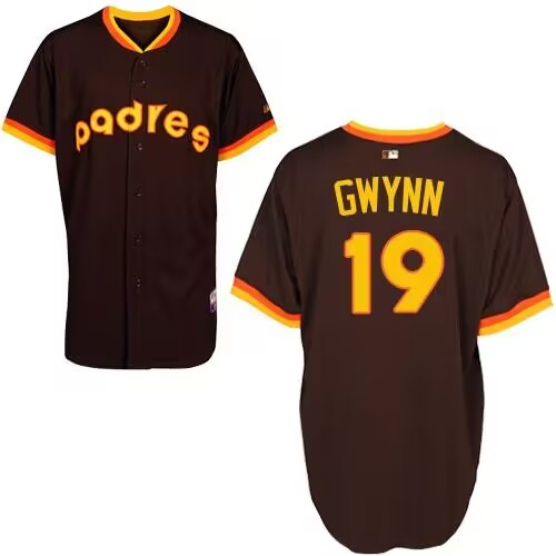 Men's San Diego Padres Active Player Custom Brown 1984 Cool Base Stitched Jersey